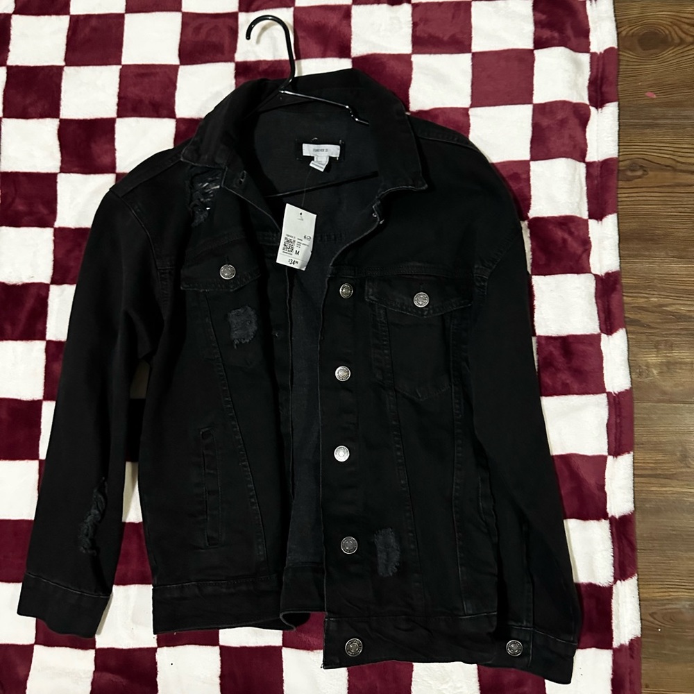 Forever 21 Black Jean Jacket